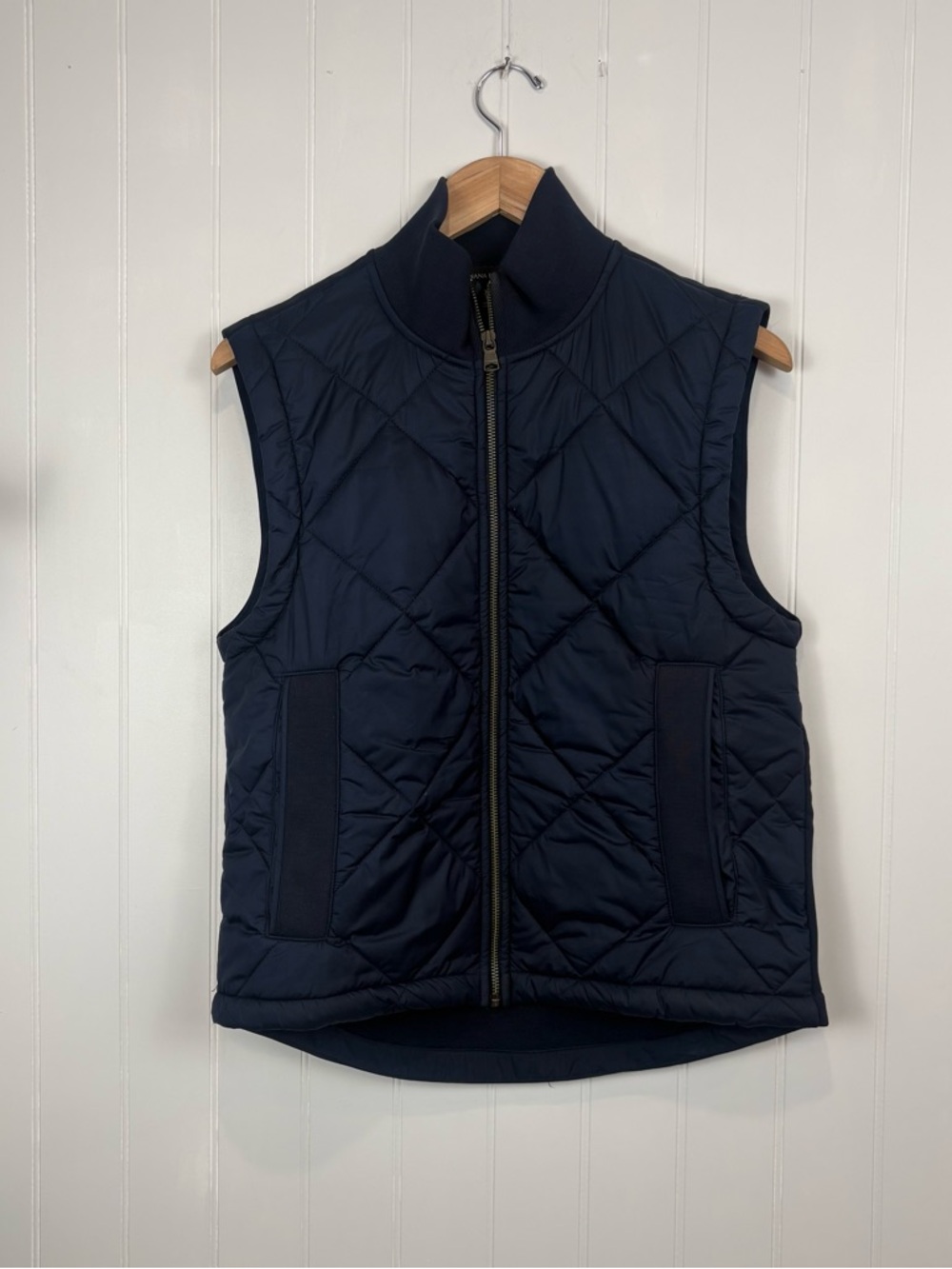Banana Republic Navy Blue Quilted‎ Zip-Up Puffer Vest XS
